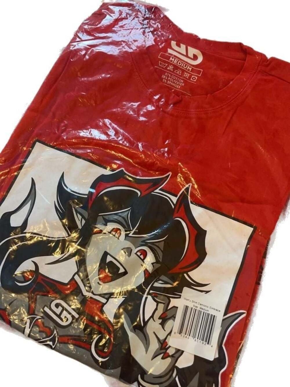 Gamersupps Demonic Embrace Waifu Graphic T-Shirt Size Medium